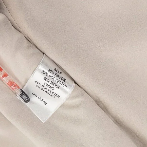 Lulus Promotion Gray Open Front Back Slit Lined Woven Wool Blazer Size Medium - Picture 10 of 12